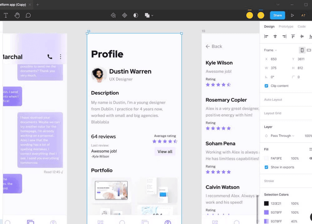 Рис. Перенесение элементов из Figma в Bubble (источник - Bubble.io)