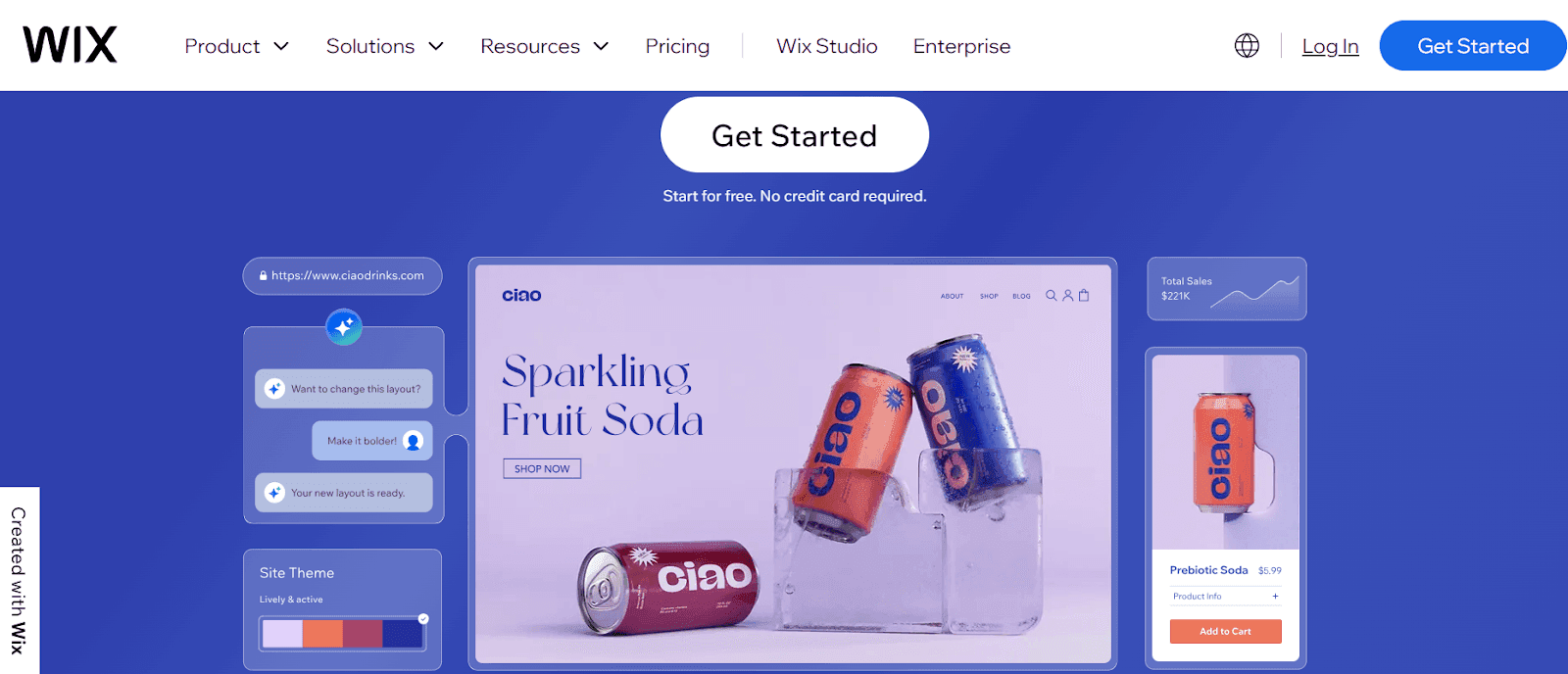 Пример сайта с использованием ИИ на WIX