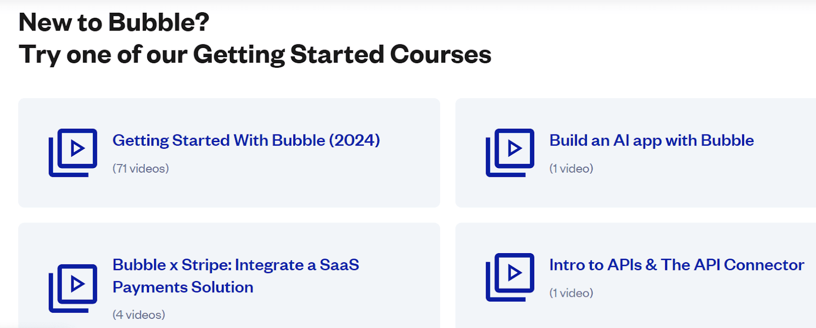 Курсы для начала работы с Bubble