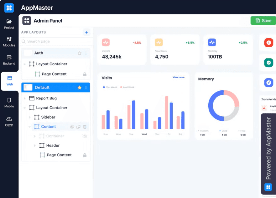 Разработка приложения с AppMaster