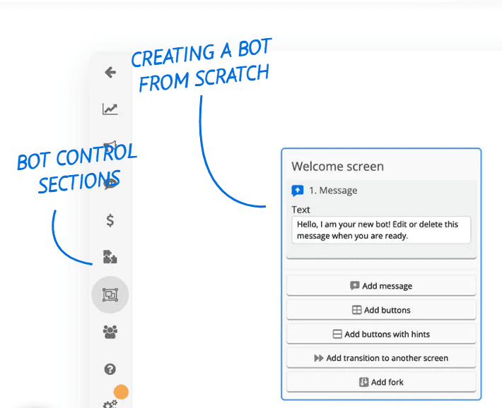 Создание различных сценариев с Botmother