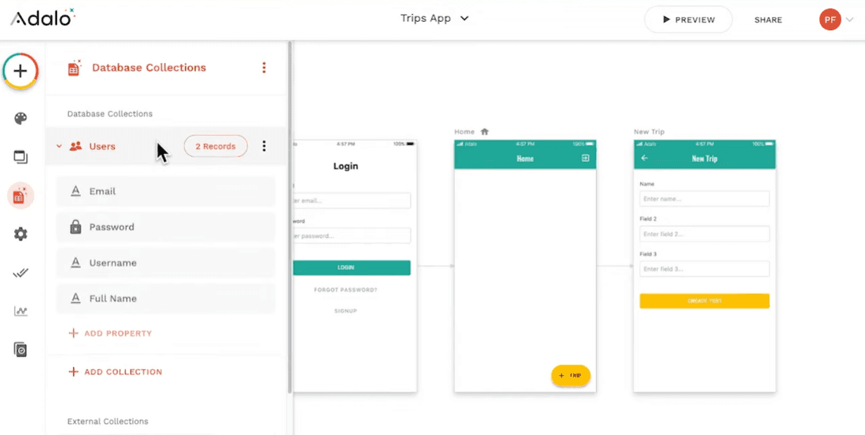 Adalo подходит для создания простых приложений