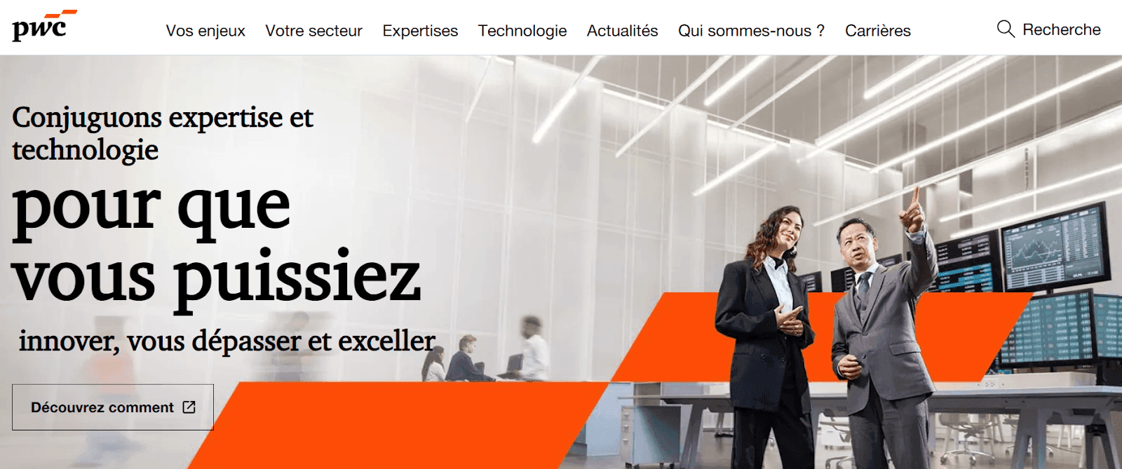 Крупная консалтинговая компания PWC выбрала WeWeb для своего сайта