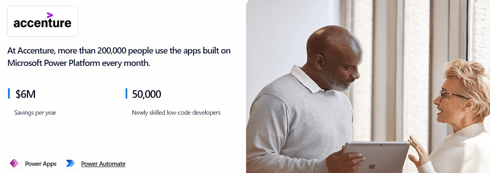 Microsoft Power Apps выбирают технологические гиганты, такие как Accenture
